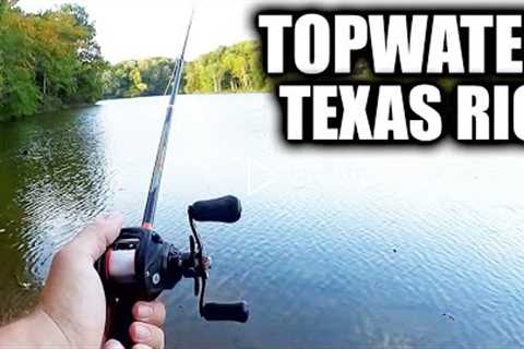 How To Fish TOPWATER Texas Rigs for Bass! (Fall Topwater Bass Fishing)