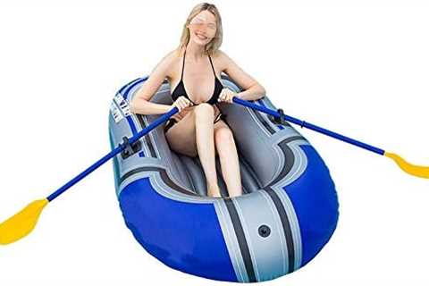 Sayok 12FT PVC Inflatable Kayak Fishing Boat 2 Person Kayaks Canoe Dinghy, Inflatable Yacht..
